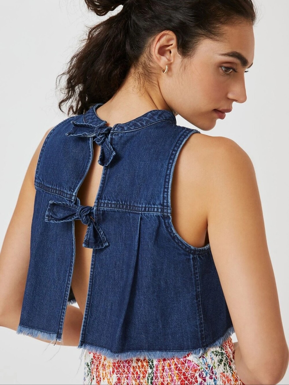 Pilcro Anthropologie Sleeveless Denim Cropped Tank